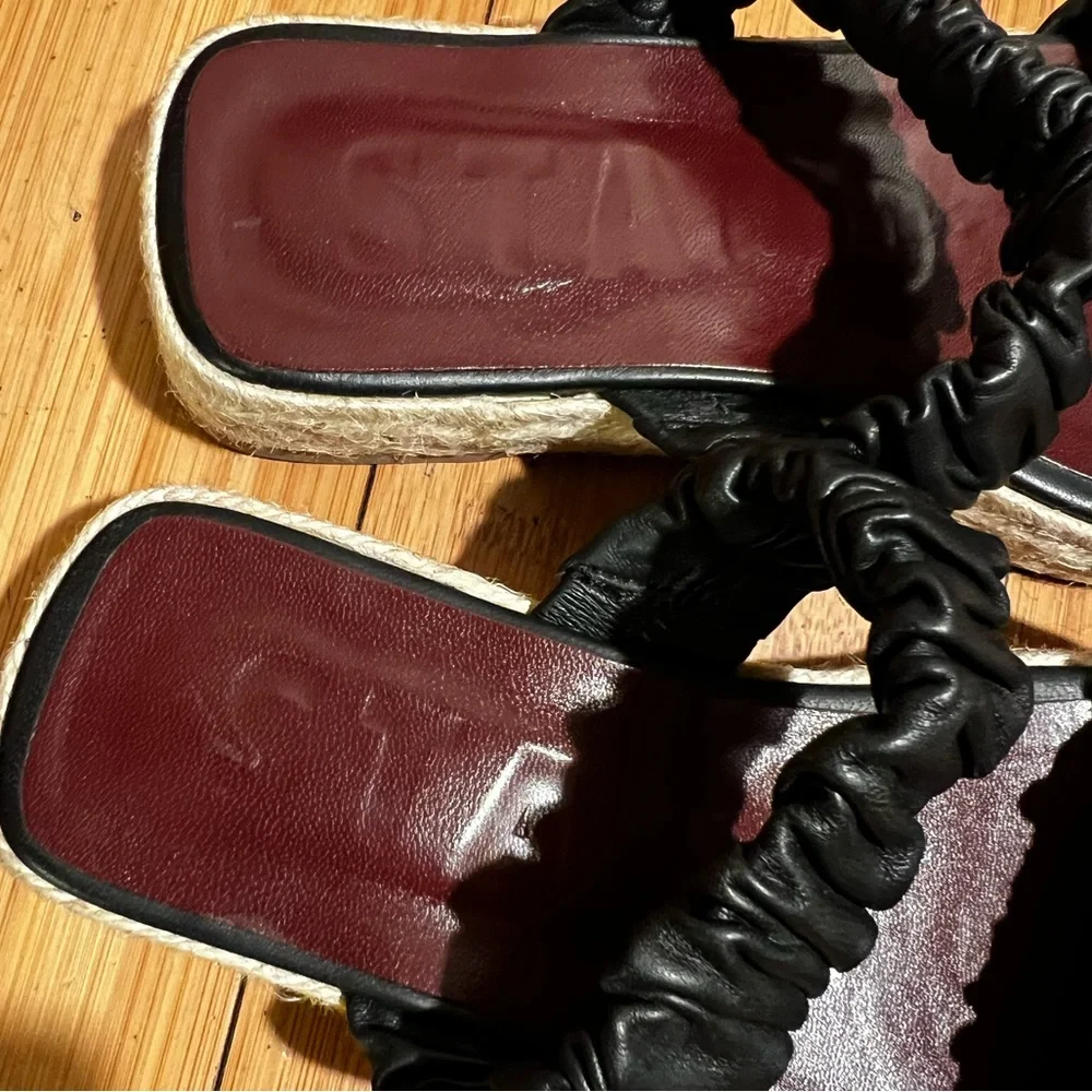 STAUD Maya Espadrille Sandals Black Size EU 37 / US 7